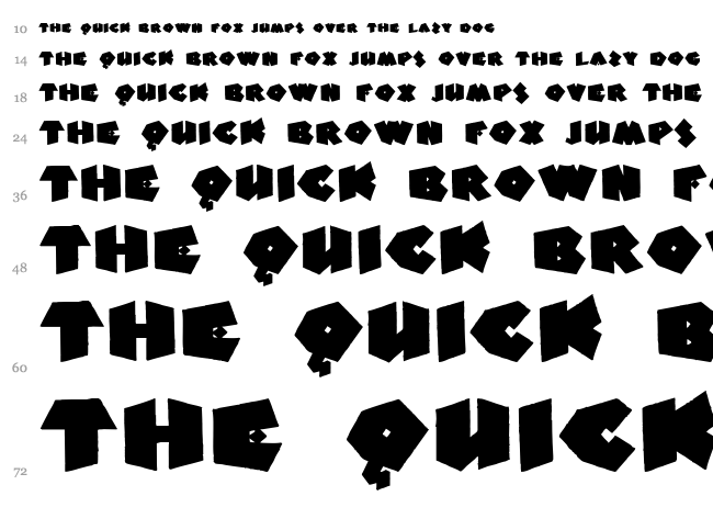 Fat Fantasy font waterfall